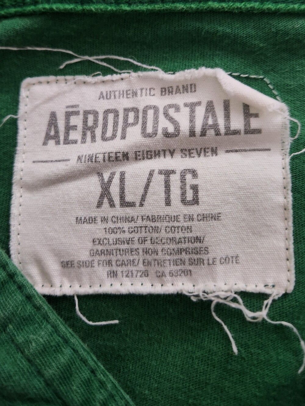 Men's Aeropostale Long Sleeve Henley Shirt - Green - Picture 3 of 5